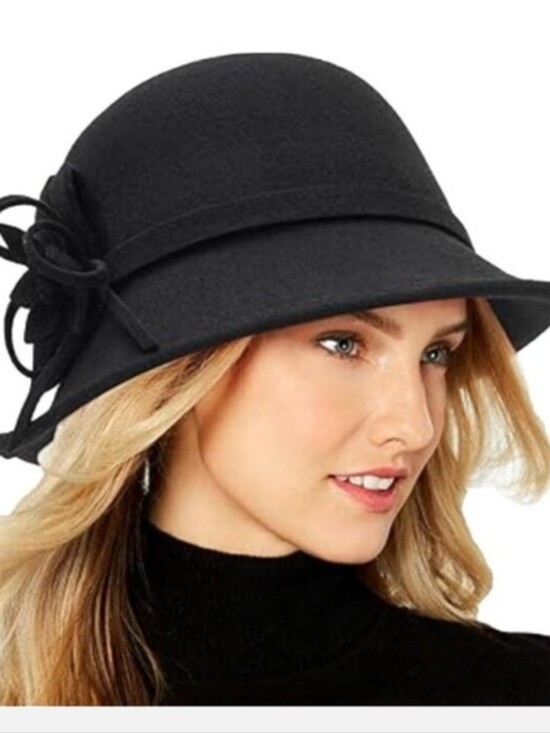 betmar Accessories - New Winter Wool Alexandrite Cloche Fedora Hat With Bow Knot Accents By Betmar